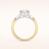 1 CT Round Shaped Pave Moissanite Engagement Ring