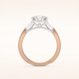 1 CT Round Shaped Pave Moissanite Engagement Ring