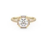 Round Cluster Lab Grown Diamond Engagement Ring