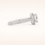 1.52 CT Round Shaped Cluster Moissanite Engagement Ring