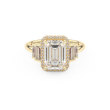 Emerald Cluster Lab Grown Diamond Engagement Ring