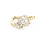 Oval Two Stone Lab Grown Diamond Engagement Ring