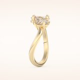3.92 TCW Oval & Pear Shaped Toi Et Moi Moissanite Engagement Ring