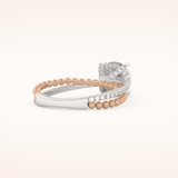 1.52 CT Round Shaped Pave Split Shank Moissanite Engagement Ring