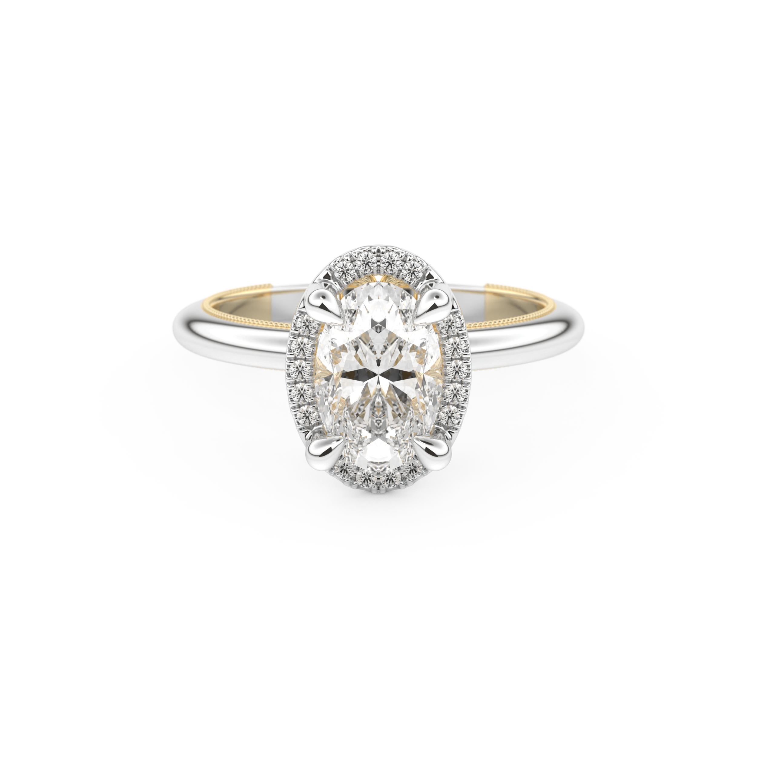 Oval Halo Lab Grown Diamond Engagement Ring