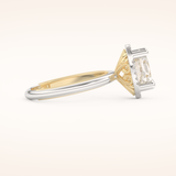 1.5 CT Oval Shaped Halo Moissanite Engagement Ring