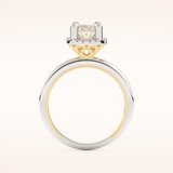 1.5 CT Oval Shaped Halo Moissanite Engagement Ring