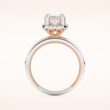 1.5 CT Oval Shaped Halo Moissanite Engagement Ring