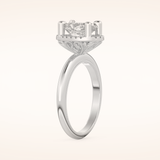 1.5 CT Oval Shaped Halo Moissanite Engagement Ring