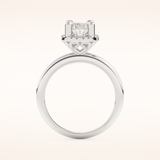 1.5 CT Oval Shaped Halo Moissanite Engagement Ring