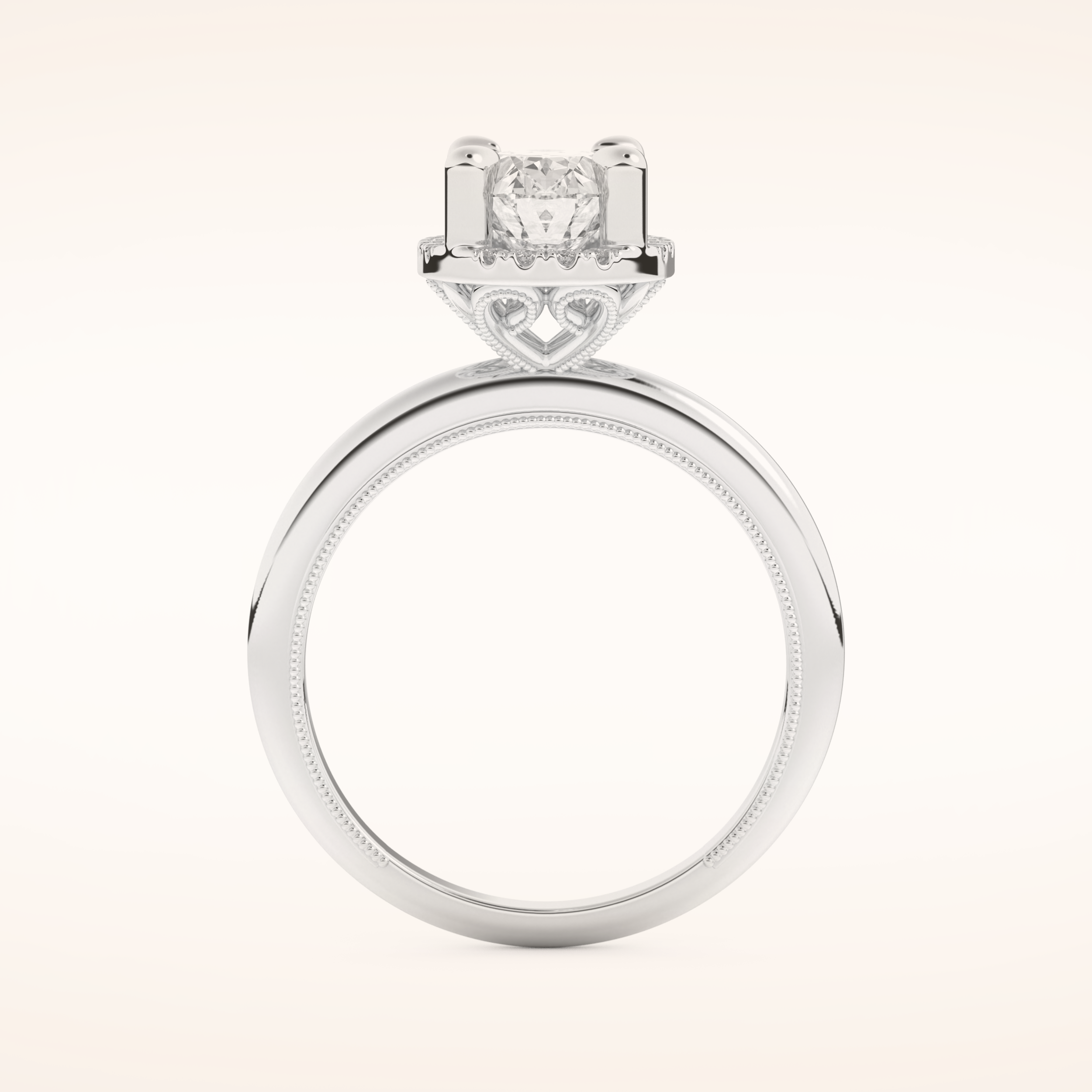 1.5 CT Oval Shaped Halo Moissanite Engagement Ring