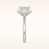 1.5 CT Oval Shaped Halo Moissanite Engagement Ring