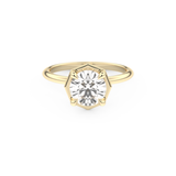 Round Pave Lab Grown Diamond Engagement Ring