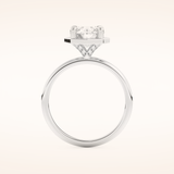 1.5 CT Round Shaped Pave Moissanite Engagement Ring