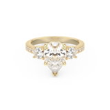 Pear Cluster Lab Grown Diamond Engagement Ring