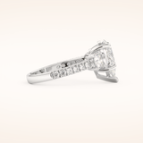 2 CT Pear Shaped Cluster Moissanite Engagement Ring