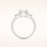 2 CT Pear Shaped Cluster Moissanite Engagement Ring