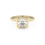Round Pave Lab Grown Diamond Engagement Ring