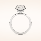 1.5 CT Round Shaped Pave Moissanite Engagement Ring