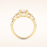 1.5 CT Round Shaped Cluster Moissanite Engagement Ring