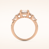 1.5 CT Round Shaped Cluster Moissanite Engagement Ring