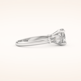 1.5 CT Round Shaped Cluster Moissanite Engagement Ring