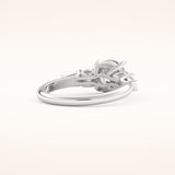 1.5 CT Round Shaped Cluster Moissanite Engagement Ring