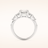 1.5 CT Round Shaped Cluster Moissanite Engagement Ring