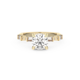 Round Pave Lab Grown Diamond Engagement Ring