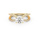 Round Pave & Split Shank Lab Grown Diamond Engagement Ring