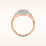 2 CT Oval Shaped Double Halo Moissanite Engagement Ring