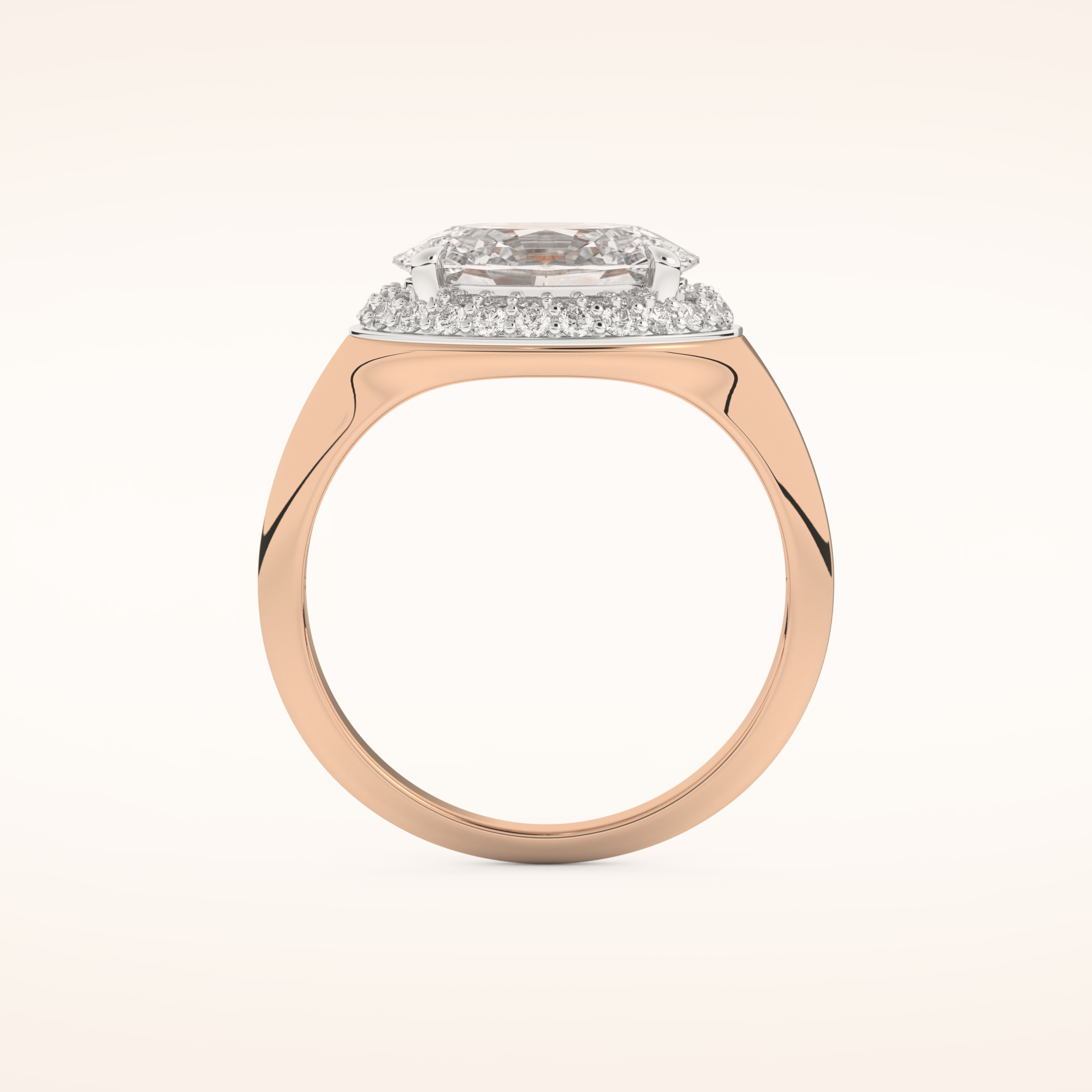 2 CT Oval Shaped Double Halo Moissanite Engagement Ring