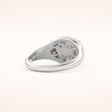 2 CT Oval Shaped Double Halo Moissanite Engagement Ring