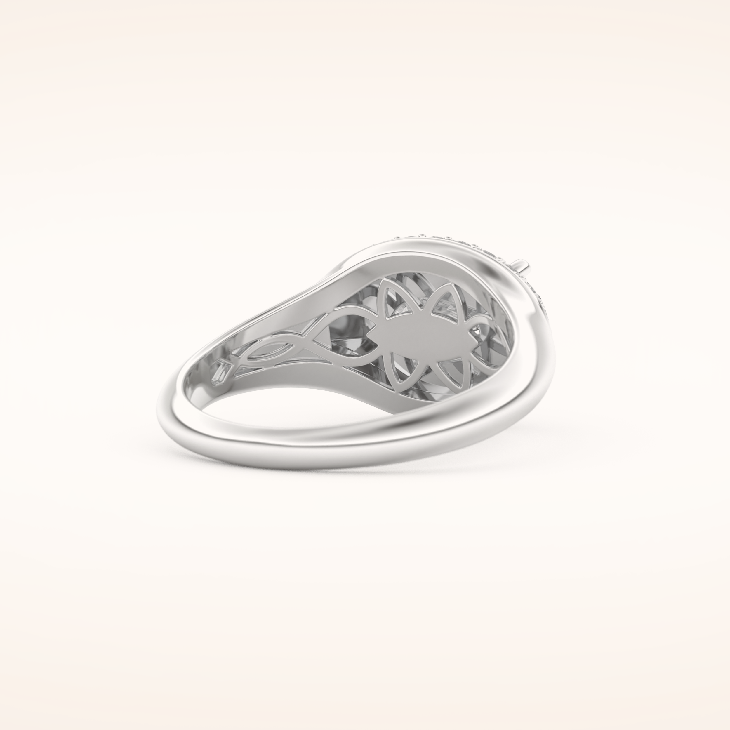 2 CT Oval Shaped Double Halo Moissanite Engagement Ring