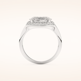 2 CT Oval Shaped Double Halo Moissanite Engagement Ring
