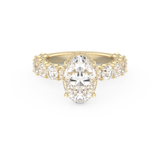 Oval Pave & Hidden Halo Lab Grown Diamond Engagement Ring