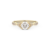 Round Pave & Split Shank Lab Grown Diamond Engagement Ring