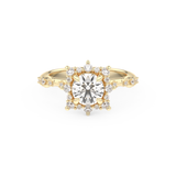 Round Cluster Lab Grown Diamond Engagement Ring