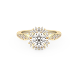 Round Cluster Lab Grown Diamond Engagement Ring