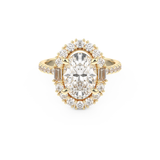 Oval Cluster Lab Grown Diamond Engagement Ring