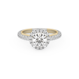 Round Halo & Pave Lab Grown Diamond Engagement Ring