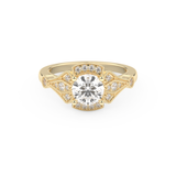 Round Milgrain Lab Grown Diamond Engagement Ring