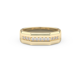 0.17 TCW Round Lab Grown Diamond Men's Wedding Band