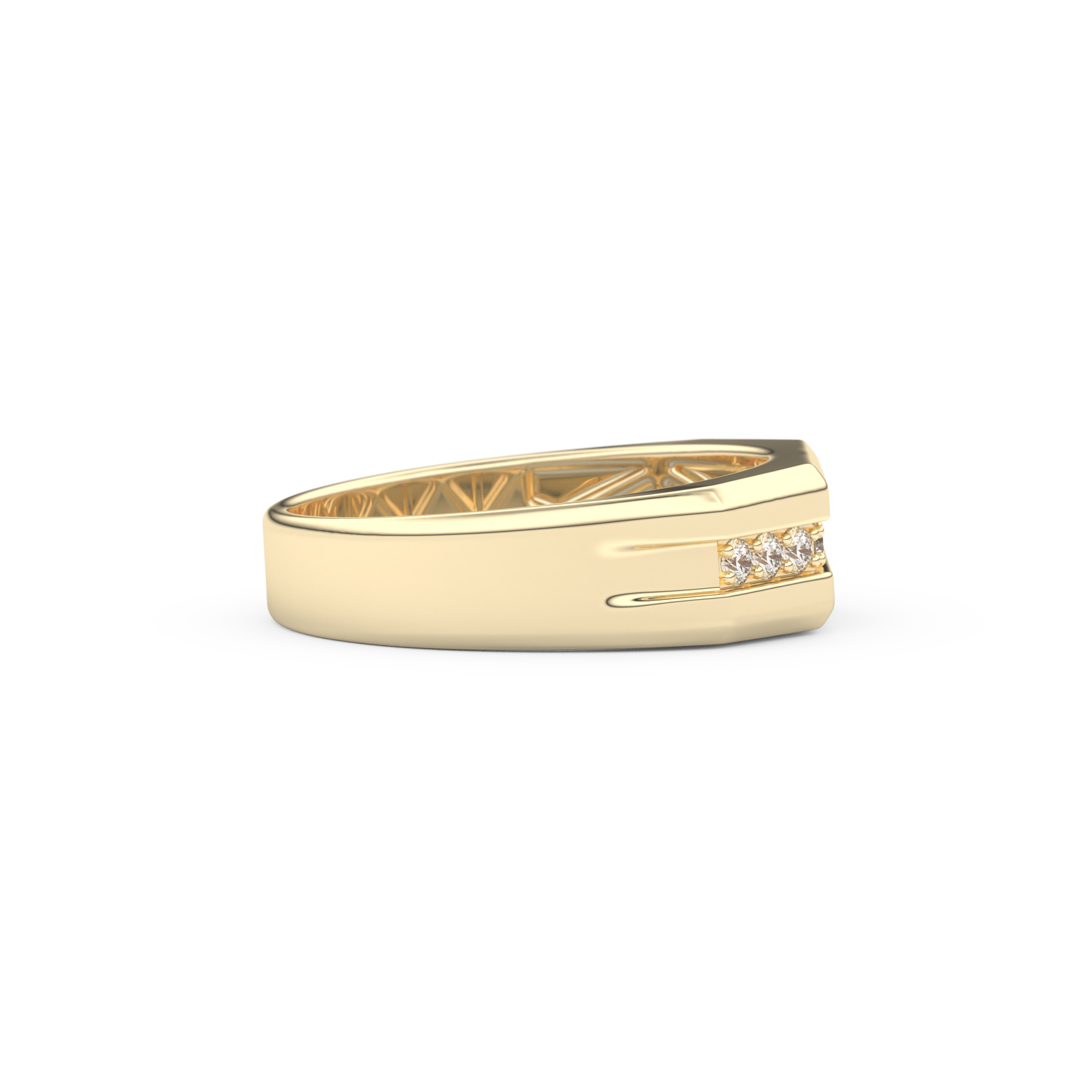 0.17 TCW Round Lab Grown Diamond Men's Wedding Band