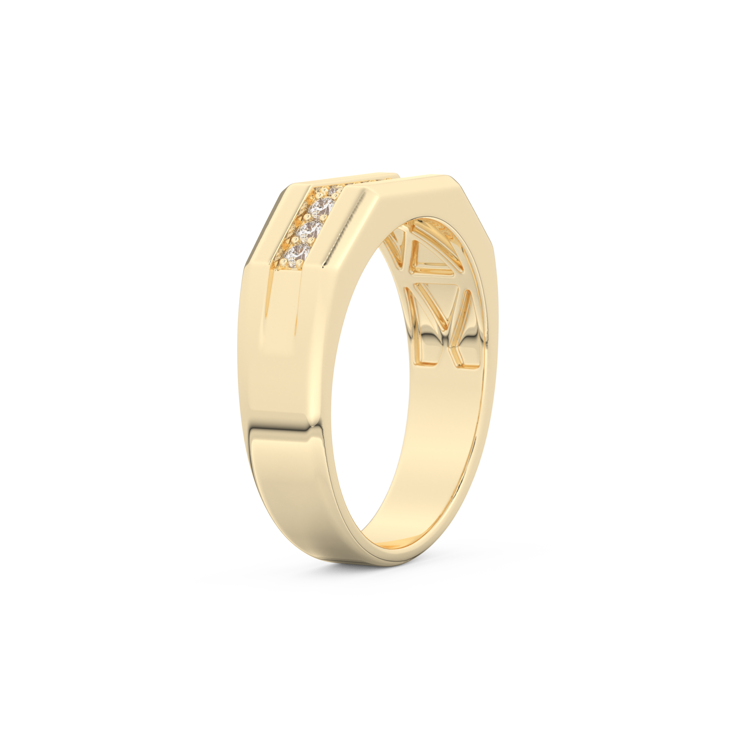 0.17 TCW Round Lab Grown Diamond Men's Wedding Band