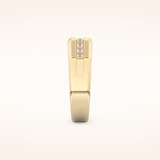 0.17 TCW Round Shaped Moissanite Channel Setting Men's Wedding Band