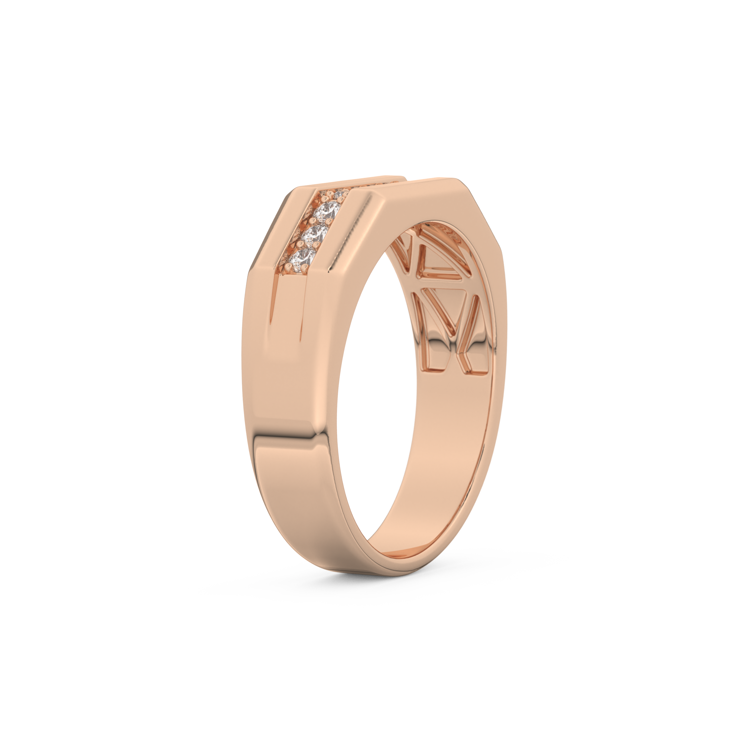 0.17 TCW Round Lab Grown Diamond Men's Wedding Band