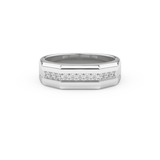 0.17 TCW Round Lab Grown Diamond Men's Wedding Band