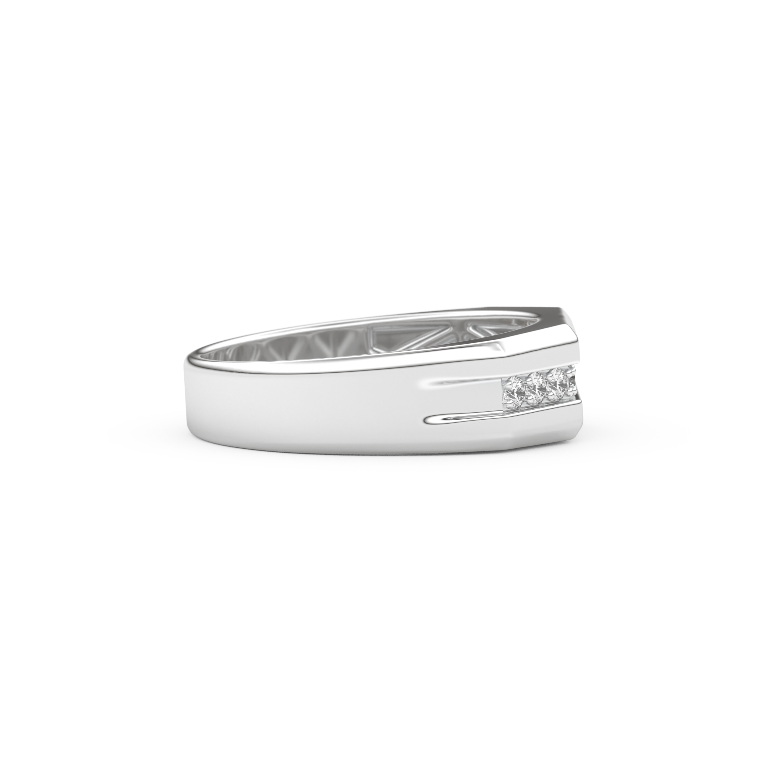 0.17 TCW Round Lab Grown Diamond Men's Wedding Band
