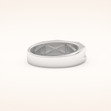 0.17 TCW Round Shaped Moissanite Channel Setting Men's Wedding Band